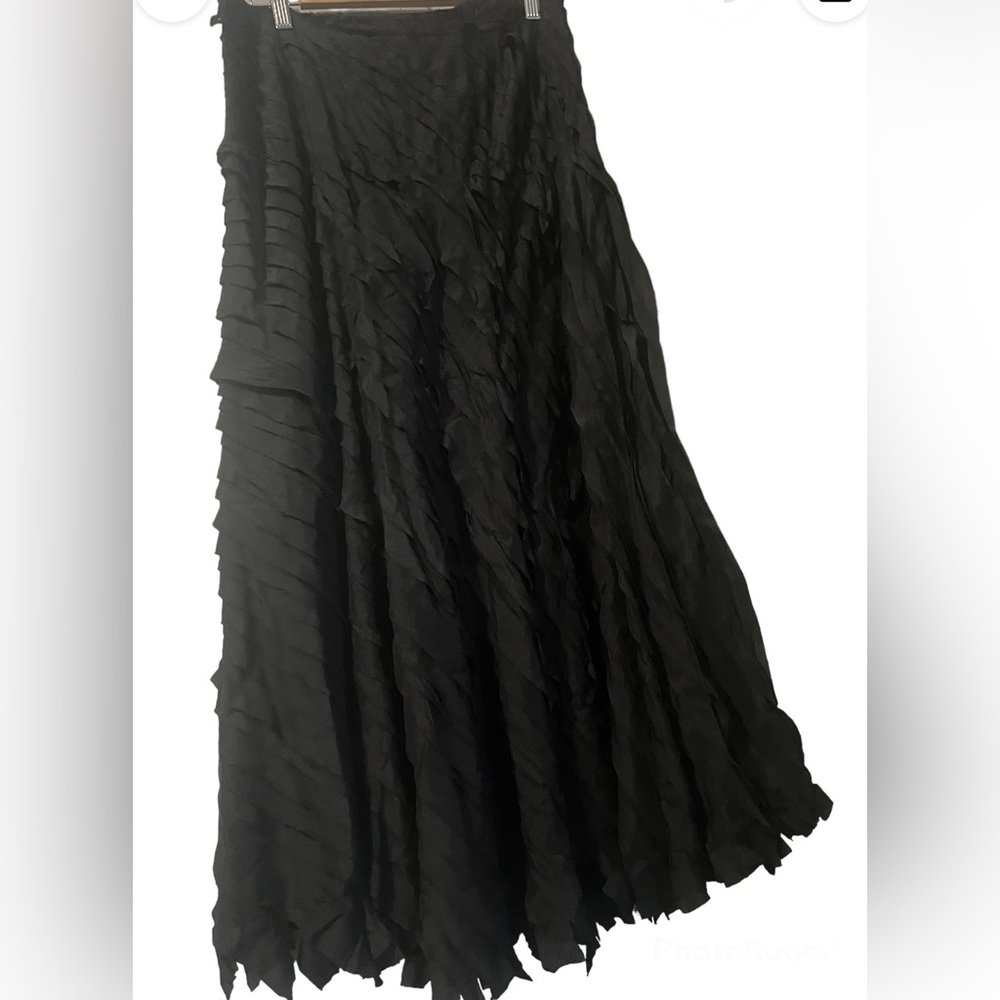 DKNY Pure - Romantic Black Silk Skirt